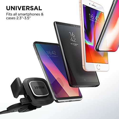 iOttie Easy One Touch 4 Car Mount Phone Holder for iPhone, Samsung, Motorola, Huawei, Nokia, LG Smartphones (CD Slot)
