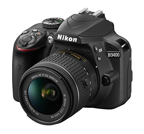 Nikon D3400 DSLR Camera with AF-P DX NIKKOR 18-55mm f/3.5-5.6G VR Lens (Black)