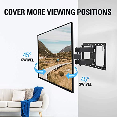 Mount Dream MD2380 TV Wall Mount for 32-55" TVs w/Swivel & Tilt, Max VESA 400x400mm, 99 lbs. Max Load, 16" Studs [Full Motion Articulating Dual Arms]
