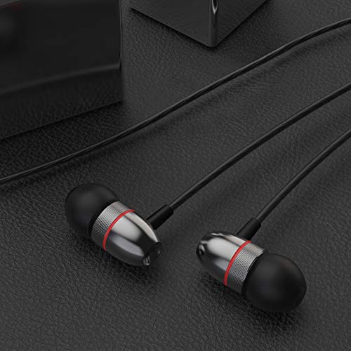 Betron ELR50 Earbuds in Ear Headphones with Carry Case, Noise Isolating, Enhanced Bass Sound and 3 x Ear Bud Tips (Black)