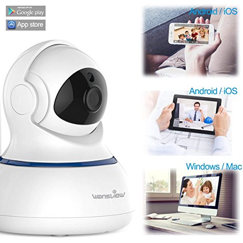 Wansview Q3-S 1080P Wireless Security Camera for Home Surveillance (Pet/Baby Monitor, Two-Way Audio, Pan/Tilt, Night Vision, SD Card Slot)