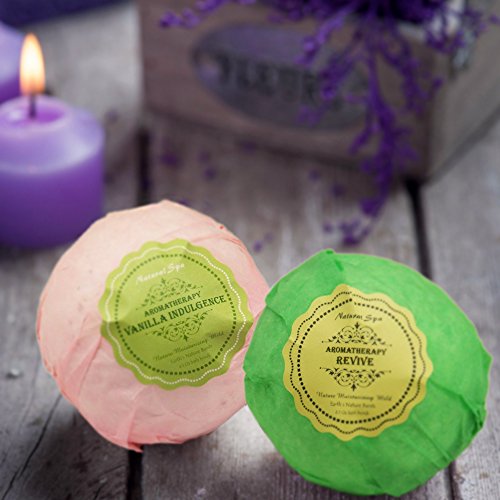 Ultra Lux 6 Piece Bath Bomb Gift Set ([XXL Size] w/Dead Sea Salt, Cocoa, & Shea Oils) - Best Birthday, Mom, Girl, Him, Kids Gift Idea