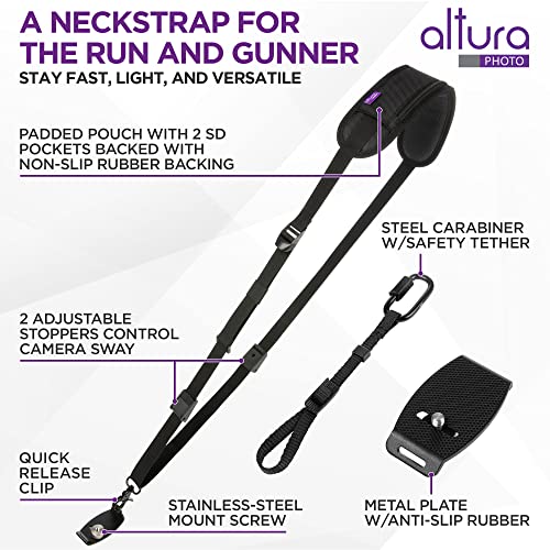 Altura Photo Camera Neck Strap with Quick Release and Safety Tether (Sony, Nikon, Canon)