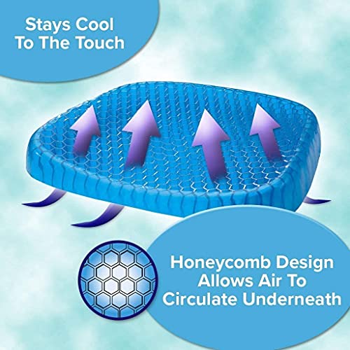 BulbHead Egg Sitter Seat Cushion with Non-Slip Cover, Honeycomb Design Absorbs Pressure Points (Model 87643)