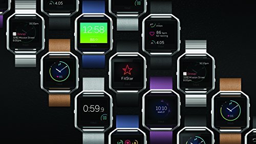 Fitbit Blaze Smart Fitness Watch, Black & Silver, Small (5.5-6.7 inch) (US Version)