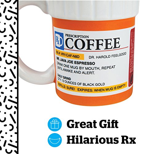 BigMouth Inc. Prescription Coffee Mug (Cute Design) for Coffee Lovers