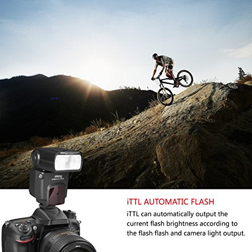 Voking VK430I Speedlite LCD Shoe Mount Flash for Nikon [TTL, Compatible with D3400 - D3100].