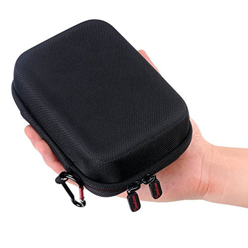 Smatree Carrying Case Compatible for GoPro Hero 8/7/6/5/4/3+/3/2/1 and GOPRO HERO (2018) and DJI Osmo Action (Black & Red), Extra-Small