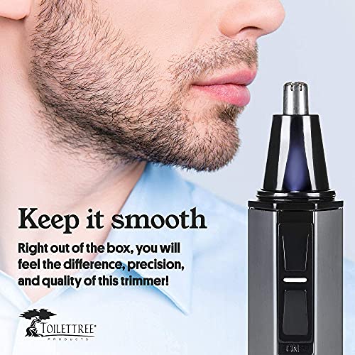 ToiletTree Products Stainless Steel Nose & Ear Hair Trimmer with LED Light (Water Resistant)