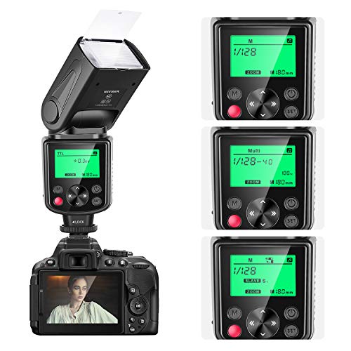 Neewer 750II TTL Speedlite with LCD Display for Nikon DSLR Cameras (D7200 - D50)