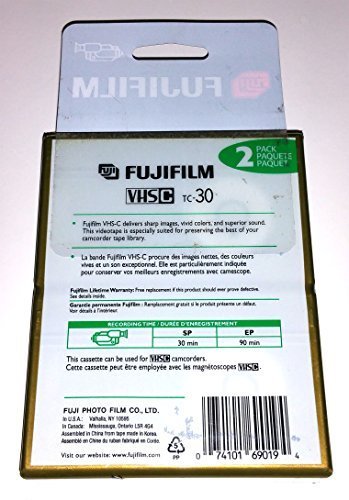 FujiFilm Video TC-30 VHS-C Premium Quality Videocassette (2 Pack)