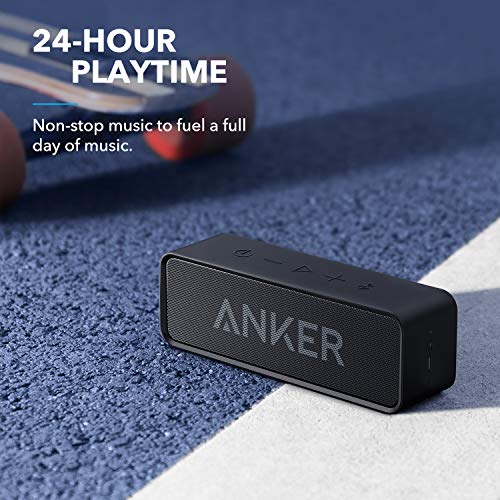 Anker Soundcore Upgraded Bluetooth Speaker (IPX5 Waterproof), Stereo Sound, 24 Hrs Playtime, Portable Wireless for iPhone, Samsung & More