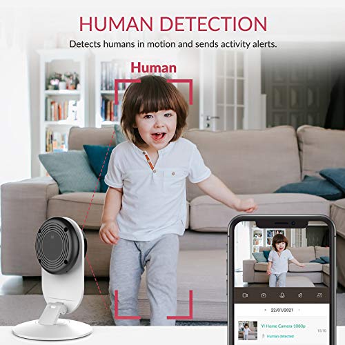 YI Smart Home 1080p Security Camera System with Night Vision, AI Human Detection, Activity Zone, Works with Alexa (Phone, PC App, Cloud Service)
