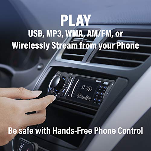BOSS Audio Systems 616UAB Single-Din Car Stereo with LCD, Bluetooth Audio & Hands-Free Calling, Microphone, MP3/USB Inputs and AM/FM Radio (Bluetooth/Microphone/Radio/MP3/USB)