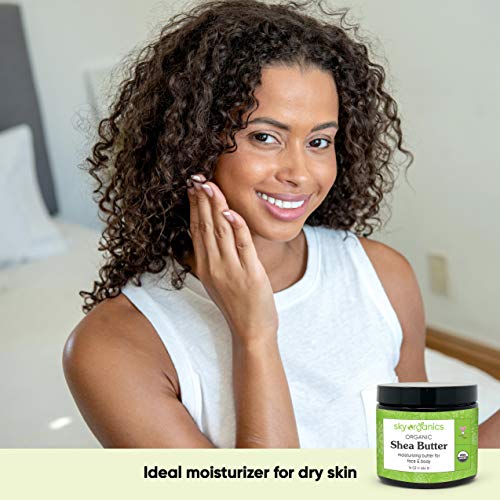 Pure Unrefined Raw Ivory Shea Butter 16oz - [For Skin Care, Hair Care and DIY Recipes] - Nourishes & Moisturizes Dry Skin & for Dusting Powders