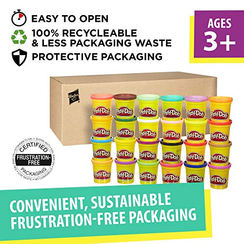 Play-Doh Modeling Compound 24-Pack Case, 3oz Cans, Colors Vary (Ages 2+, Amazon Exclusive)