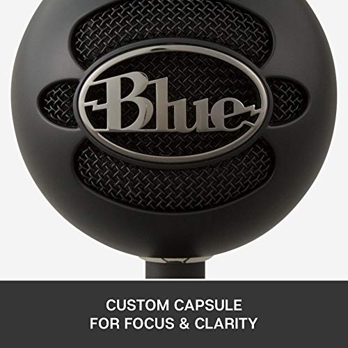 Blue Microphones iCE USB Microphone (Cardioid Condenser Capsule, Adjustable Stand, Plug & Play) - Black, for PC & Mac  recording/streaming