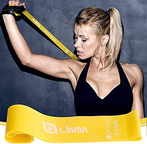 Limm Resistance Loop Exercise Bands Set (5) - Includes Instruction Guide and Carry Bag - Home Workouts (12" x 2")