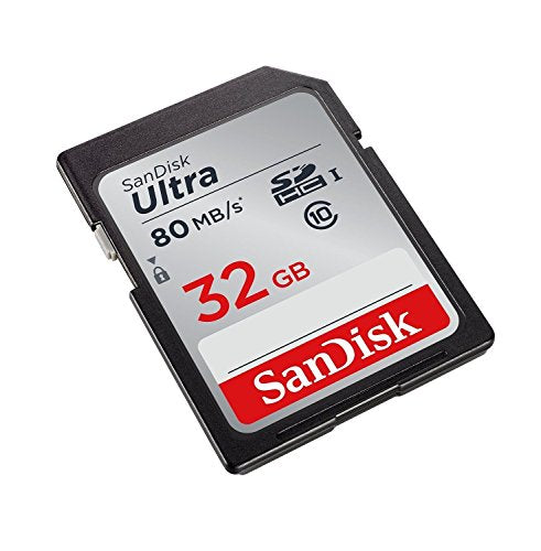 SanDisk Ultra 32GB Class 10 SDHC UHS-I Memory Card (SDSDUNC-032G-GN6IN), Up to 80MB/s Transfer Speed