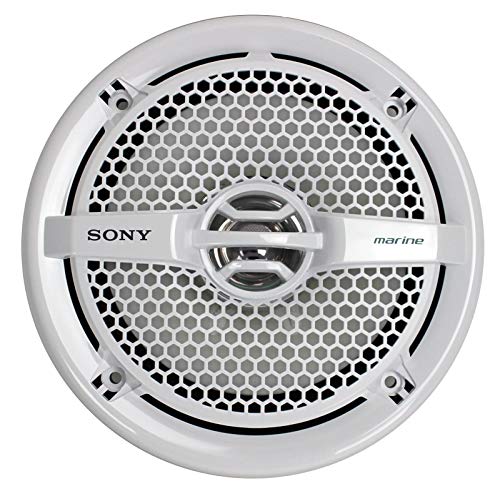 Sony XS-MP1611 6.5in 280W 4? Dual Cone Marine Audio Stereo Speakers (2 Pairs), White Polypropylene Woofer Cone