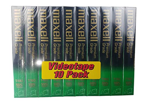 Maxell T-160 Premium Grade Video Cassettes (10 Pack, 8 Hours)