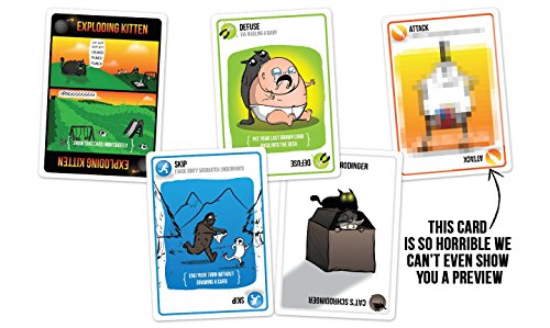 Exploding Kittens NSFW Card Game (2-5 Players, Black) for Adults & Teens - Russian Roulette & Drinking Games