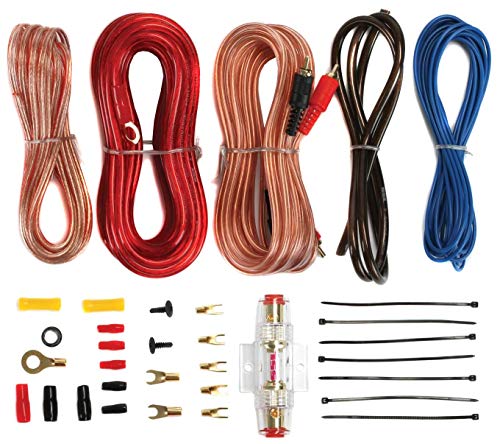 BOSS R6002 1200W 2-Channel Car Audio Amplifier with Remote and 8 Gauge Amp Kit Install Kit (Included)