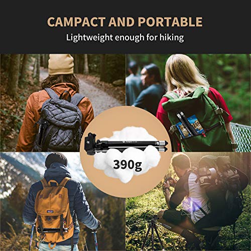Fotopro 40" Lightweight Aluminum Travel Tripod with Remote Control, for iPhones, Nikons, Samsungs, Huawei and Vlogging (Tiktok, YouTube)
