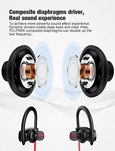 Otium Wireless Sport Earbuds with Noise Cancelling (Bluetooth, IPX7 Waterproof, HD Stereo, 8 Hour Battery)