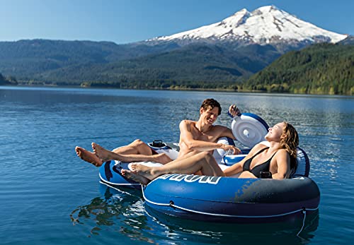Intex River Run II Sport Lounge Inflatable Water Float (58837EP), 95 1/2" x 62"