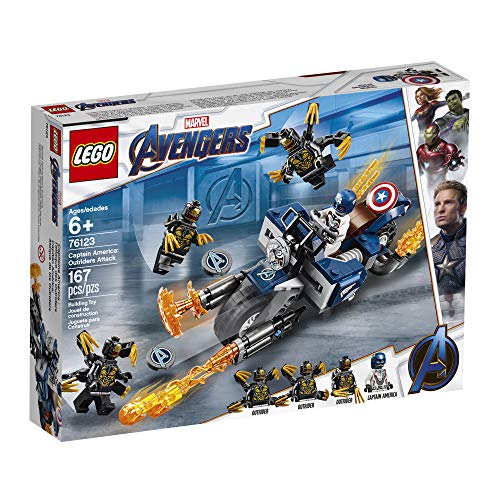 LEGO Marvel Avengers Captain America Outriders Attack Building Kit (76123, 167 Pieces)