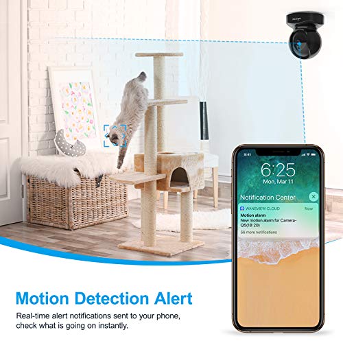 Wansview Wireless Security Camera 1080P HD WiFi Home Indoor Camera for Baby/Pet/Nanny (Motion Detection, 2-Way Audio, Night Vision, Works with Alexa, TF Card Slot, Cloud)