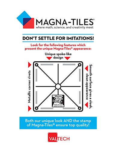 Magna-Tiles 32-Piece Clear Colors Set - Original Magnetic Building Tiles for Creative Play (Ages 3+)
