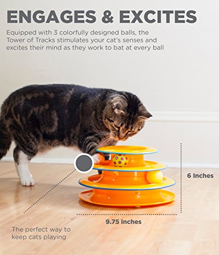 Petstages 3-Tier Tower of Tracks Cat Toy (Interactive)