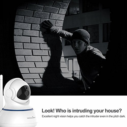 Wansview Q3-S 1080P Wireless Security Camera for Home Surveillance (Pet/Baby Monitor, Two-Way Audio, Pan/Tilt, Night Vision, SD Card Slot)