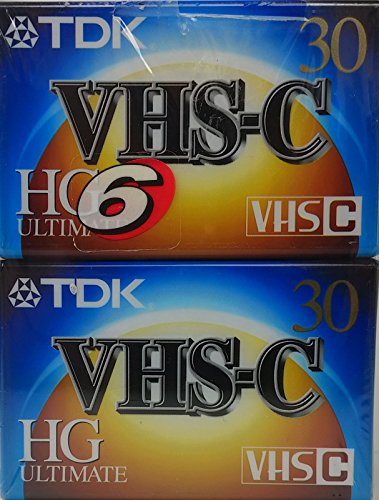 TDK VHS-C HG Ultra 214777 Standard-Play Cassette, 30 minutes