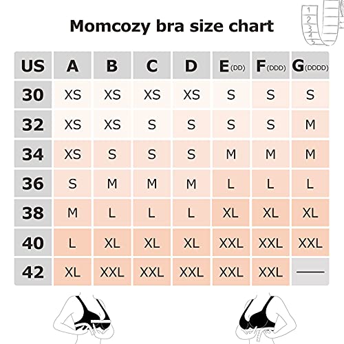 Momcozy Hands-Free Pumping Bra (Black, Medium) for Lansinoh, Philips Avent, Spectra, and Evenflo Breast Pumps