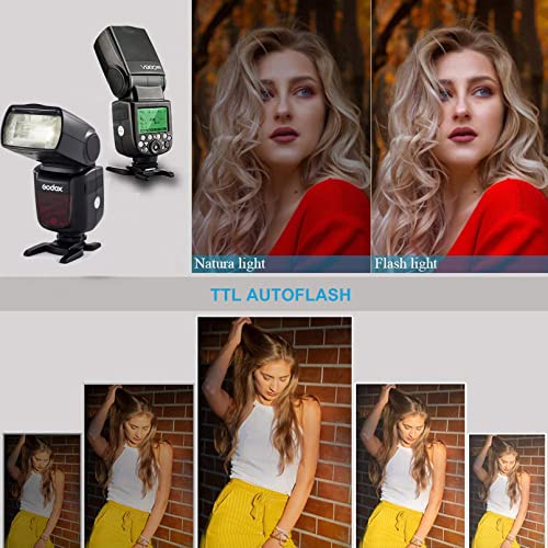 Godox V860II-N 2.4GHz TTL Camera Flash for Nikon D800, D700, D7100, D7000, D5200, D5100, D5000, D300, D300S, D3200, D3100, D3000, D200, D70S, D810, D610, D90, D750