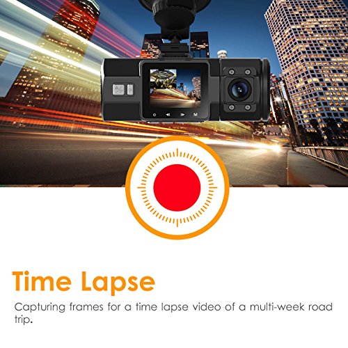 Vantrue N2 Pro Uber Dual Dash Camera - 2.5K 1440P Front & 1080P Inside (24hr Motion Detection, Infrared Night Vision, 256GB Max Support)