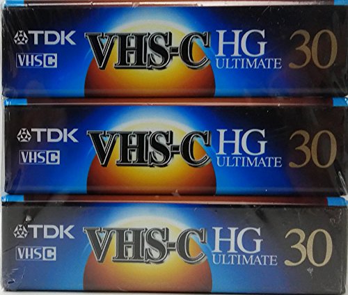 TDK VHS-C HG Ultra 214777 Standard-Play Cassette, 30 minutes