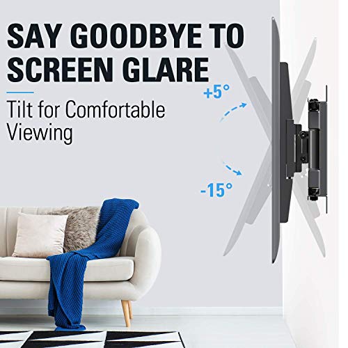 Mount Dream MD2380 TV Wall Mount for 32-55" TVs w/Swivel & Tilt, Max VESA 400x400mm, 99 lbs. Max Load, 16" Studs [Full Motion Articulating Dual Arms]