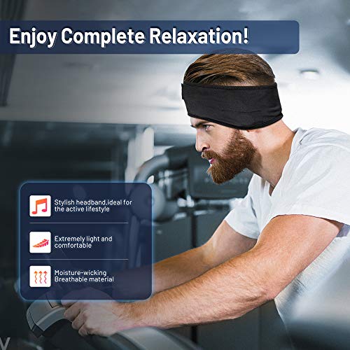 Lavince Sleep Headphones Wireless Sports Headband with Ultra-Thin HD Stereo Speakers [Bluetooth, Perfect for Workout, Jogging, Yoga, Insomnia, Side Sleepers, Air Travel, Meditation]
