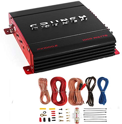 New Crunch PX-1000.4 4 Channel 1000W Car Amplifier with Wiring Kit (1,000W)