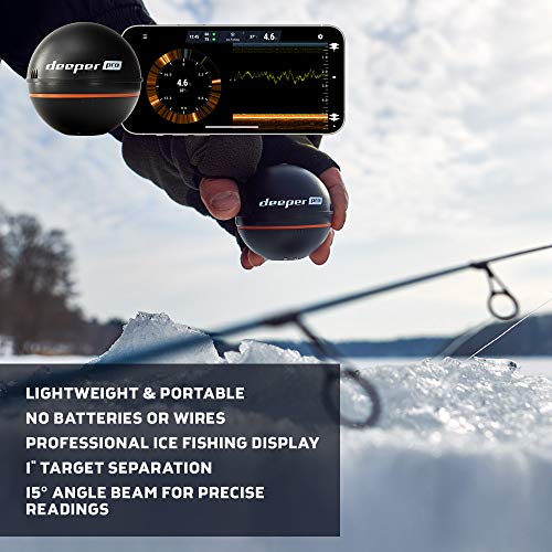 Deeper PRO Smart Sonar Castable & Portable WiFi Fish Finder for Kayaks, Boats & Shore Ice Fishing  [(Castable & Portable)]