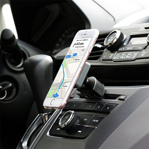 Koomus Pro CD-M Magnetic Cradle-less Smartphone Car Mount Holder (for iPhone and Android Devices, Single, Black)
