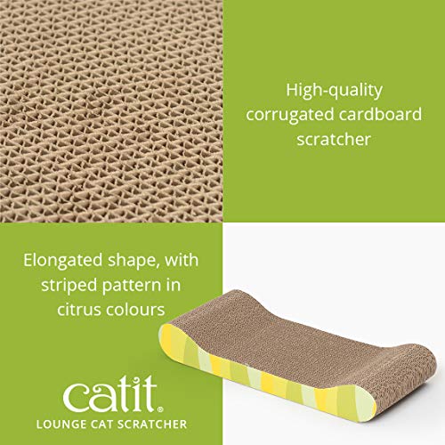 Catit Jungle-Stripe Lounge Style Scratcher with Catnip [For Cats]