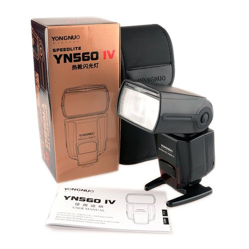 Yongnuo YN560 IV Wireless Flash Speedlite with Trigger System for Canon, Nikon, Pentax, Olympus, Fujifilm & Panasonic Cameras (Master + Slave)