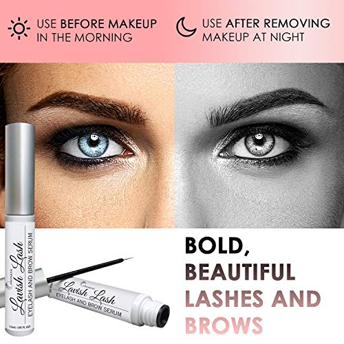 Pronexa Hairgenics Lavish Lash Eyelash Growth Enhancer and Brow Serum with Biotin, Natural Peptides and Hypoallergenic Ingredients (Dermatologist Certified, Cruelty-Free).