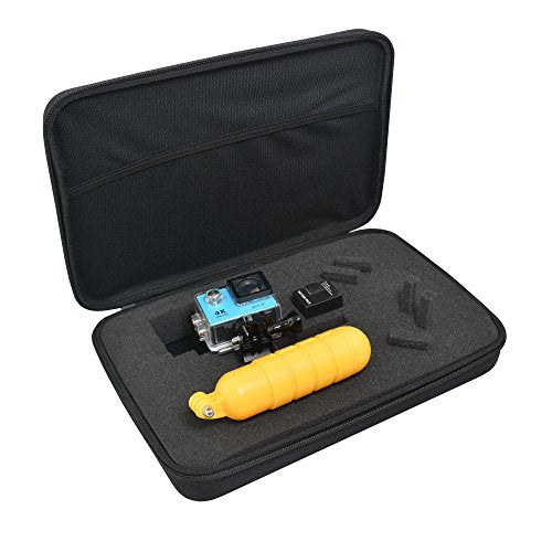 Bestshoot Carrying Case with Customizable Foam [for SJCAM Monopole, Yi 4K LCD, SD Cards, Batteries and Feiyu Gimbal] Sports Camera Accessories Storage