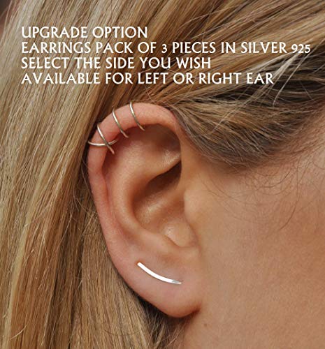Set of 2 Gold Filled 20 Gauge Ear Cuffs (No Piercing Necessary): Criss Cross, Double & Simple Styles